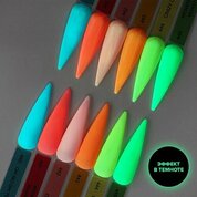 RockNail, Гель-лак флуоресцентный Summer Beat - Orange Popsicle №443 (10 мл)
