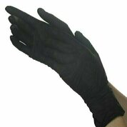 Benovy, Перчатки нитриловые текстурированные на пальцах черные MYS (размер XS, 100 шт)