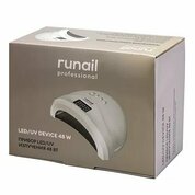 ruNail, LED/UV Лампа для сушки ногтей №3837 (белый, 48Вт, 30 светодиодов)