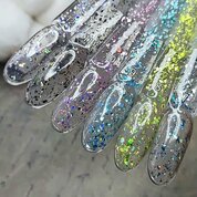 Zet Color, Топ без липкого слоя с поталью - Stone №12 Фианит (8 мл) Zet Color, Топ без липкого слоя с поталью - Stone №12 Фианит (8 мл)