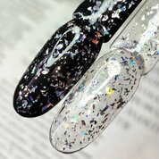 Zet Color, Топ без липкого слоя с поталью - Stone №12 Фианит (8 мл) Zet Color, Топ без липкого слоя с поталью - Stone №12 Фианит (8 мл)