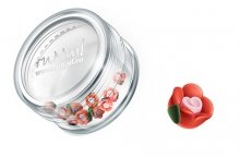 ruNail, Дизайн для ногтей: пластиковые цветы (чайная роза, оранжевый), 3DSC006