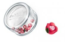 ruNail, Дизайн для ногтей: пластиковые цветы (чайная роза, красный), 3DSC008