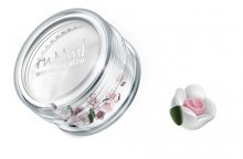 ruNail, Дизайн для ногтей: пластиковые цветы (чайная роза, белый), 3DSC010