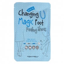 TONY MOLY, Changing U Magic Foot Peeling Shoes - Пилинговые носочки для стоп (2 шт. по 17 мл.)