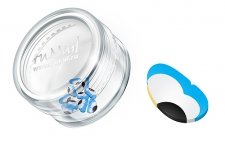 ruNail, Дизайн для ногтей: Резиновые аппликации (крылья бабочки, сине-белый), FIMO004
