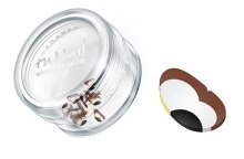 ruNail, Дизайн для ногтей: Резиновые аппликации (крылья бабочки, бело-коричневый), FIMO009