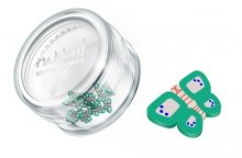 ruNail, Дизайн для ногтей: Резиновые аппликации (бабочки, серо-зеленый), FIMO012