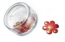 ruNail, Дизайн для ногтей: цветы из ткани FRFL008 (красный)