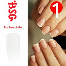 Bio Stretch Gel, Цветной гель White ench - идеально белый, для френча (5 мл.)