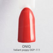 ONIQ, Гель-лак для покрытия ногтей - Pantone: Valiant poppy OGP-111s (6 мл.)