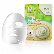 3W CLINIC, Fresh Snail Mucus Mask Sheet - Тканевая маска для лица с экстрактом улиточного муцина (1 шт.)