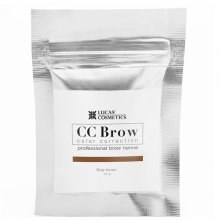 Lucas` Cosmetics, Хна для бровей CC Brow (grey brown) в саше (серо-коричневый, 10 гр.)
