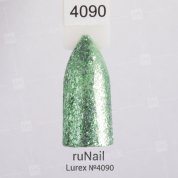ruNail, Lurex - Гель-лак №4090 (изумруд, 5 г.)