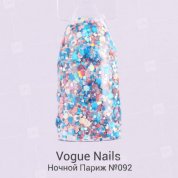 Vogue Nails, Гель-лак с блестками - Ночной Париж №092 (5 мл.)