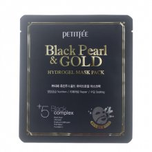 PetitFee, Black Pearl and Gold Hydrogel Mask Pack - Маска для лица гидрогелевая (жемчуг-золото, 1 шт.)