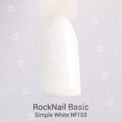 RockNail, Гель-лак - Basic №103 «Simple White» (10 мл.)