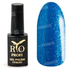 Rio Profi, Гель-лак каучуковый - Лазурный синий №15 (7мл.)