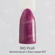 RIO Profi, Гель-лак каучуковый - Фиолетовый с блестками №57 (7мл.)