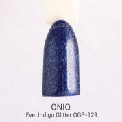 ONIQ, Гель-лак для покрытия ногтей - Eve: Indigo Glitter OGP-129s (6 мл.)