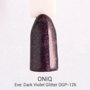 ONIQ, Гель-лак для покрытия ногтей - Eve: Dark Violet Glitter OGP-126s (6 мл.)