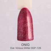 ONIQ, Гель-лак для покрытия ногтей - Eve: Vinous Glitter OGP-125s (6 мл.)