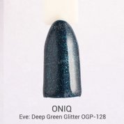 ONIQ, Гель-лак для покрытия ногтей - Eve: Deep Green Glitter OGP-128s (6 мл.)