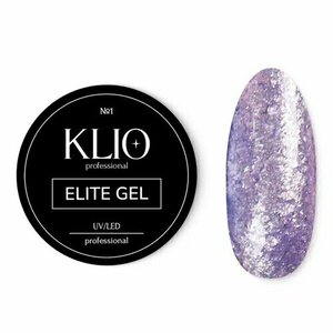 Klio Professional, Elite Gel - Гель для дизайна со слюдой №01 (5 гр)