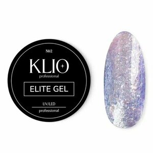 Klio Professional, Elite Gel - Гель для дизайна со слюдой №02 (5 гр)