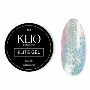 Klio Professional, Elite Gel - Гель для дизайна со слюдой №03 (5 гр)