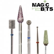 Magic Bits, Набор для аппаратного педикюра (5 шт.) с двумя алмазными шарами