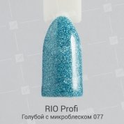 Rio Profi, Гель-лак каучуковый - Голубой с микроблеском №77 (7мл.)
