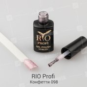 RIO Profi, Гель-лак каучуковый - Конфетти №98 (7мл.)