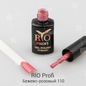 Rio Profi, Гель-лак каучуковый - Бежево-розовый №110 (7мл.)