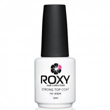 ROXY Nail Collection, Strong Top Coat No Wipe - Топовое покрытие без липкого слоя для гель-лака (15 ml.)