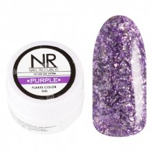 Nail Republic, Flakes Color Gel Purple - Цветной флэйк гель пурпур (5 гр.)