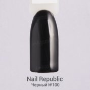 Nail Republic, Гель-лак - Черный №100 (10 мл.)