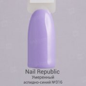 Nail Republic, Гель-лак - Умеренный аспидно-синий №316 (10 мл.)