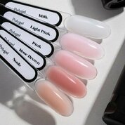 NAVI, Полигель для наращивания и моделирования ногтей Milk (15 мл)