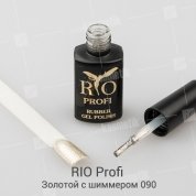 Rio Profi, Гель-лак каучуковый - Золотой с шиммером №90 (7мл.)