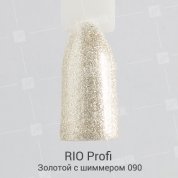 Rio Profi, Гель-лак каучуковый - Золотой с шиммером №90 (7мл.)