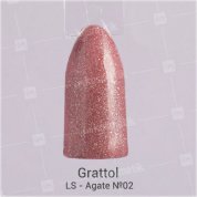 Grattol, Гель-лак Luxury Stones - Agate №02 (9 мл.)