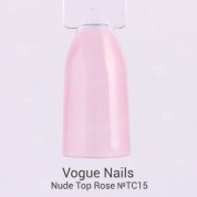 Vogue Nails, Nude Top Rose - Камуфлирующий топ для гель-лака без липкого слоя №TC15 (10 мл.)