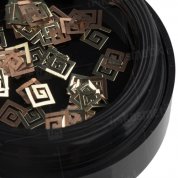 Artex, Металлический дизайн для маникюра - Спираль квадратная золото (0,2 г.)