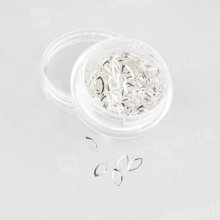 Artex, Металлический дизайн для маникюра - Лепесток серебро, M