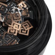 Artex, Металлический дизайн для маникюра - Спираль квадратная серебро (0,2 г.)