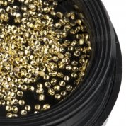 Artex, Металлический дизайн для маникюра - Полусфера полая золото (0,8 мм.)