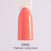 ONIQ, Гель-лак для покрытия ногтей - Pantone: Living Coral OGP-133 (10 мл.)