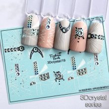 Fashion Nails, Слайдер дизайн - 3D crystal №19