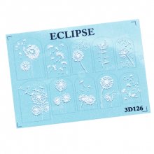 Eclipse, Слайдер для дизайна ногтей 3D126 белый